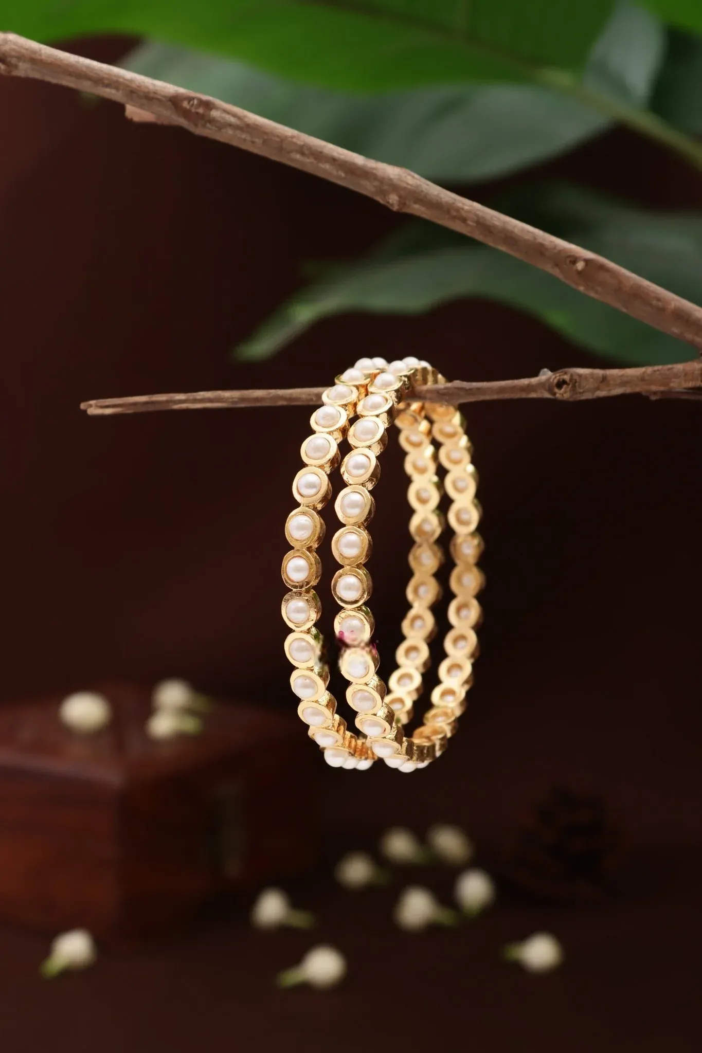 Pearl Dot Bangle ( Set of 2 )